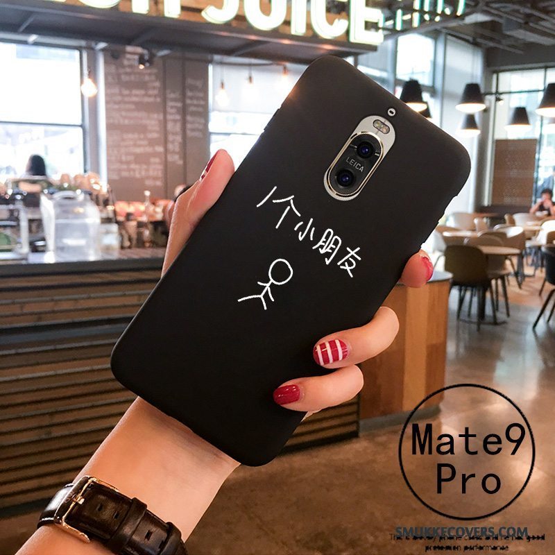 Etui Huawei Mate 9 Pro Blød Telefonelskeren, Cover Huawei Mate 9 Pro Beskyttelse Sort Af Personlighed