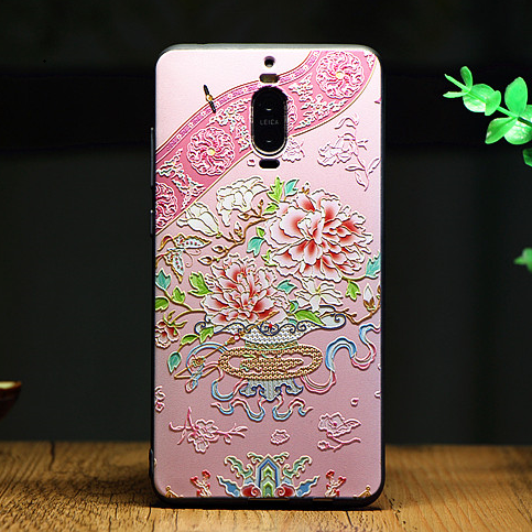 Etui Huawei Mate 9 Pro Kreativ Tynd Hvid, Cover Huawei Mate 9 Pro Relief Anti-fald Hængende Ornamenter