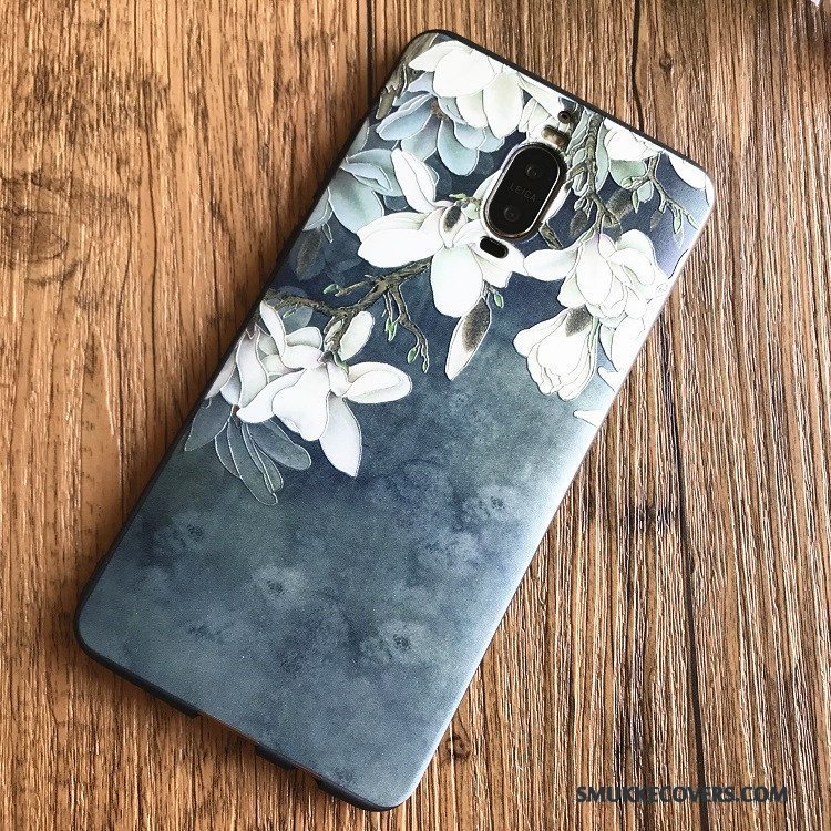 Etui Huawei Mate 9 Pro Kreativ Tynd Hvid, Cover Huawei Mate 9 Pro Relief Anti-fald Hængende Ornamenter