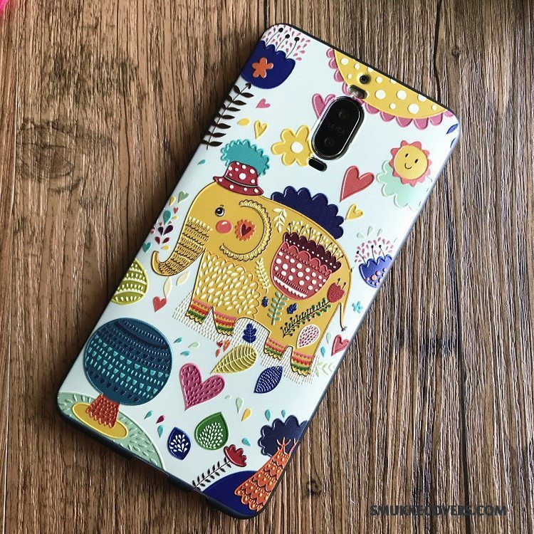 Etui Huawei Mate 9 Pro Kreativ Tynd Hvid, Cover Huawei Mate 9 Pro Relief Anti-fald Hængende Ornamenter