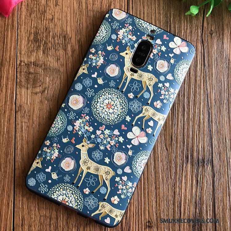 Etui Huawei Mate 9 Pro Kreativ Tynd Hvid, Cover Huawei Mate 9 Pro Relief Anti-fald Hængende Ornamenter