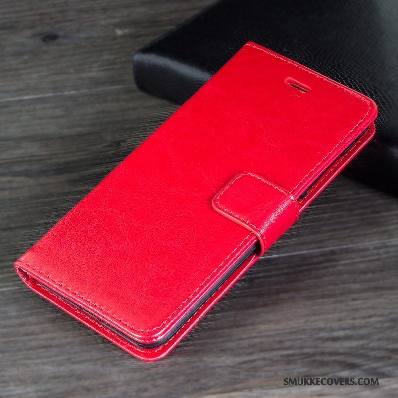 Etui Huawei Mate 9 Pro Læder Anti-fald Rød, Cover Huawei Mate 9 Pro Folio Telefon