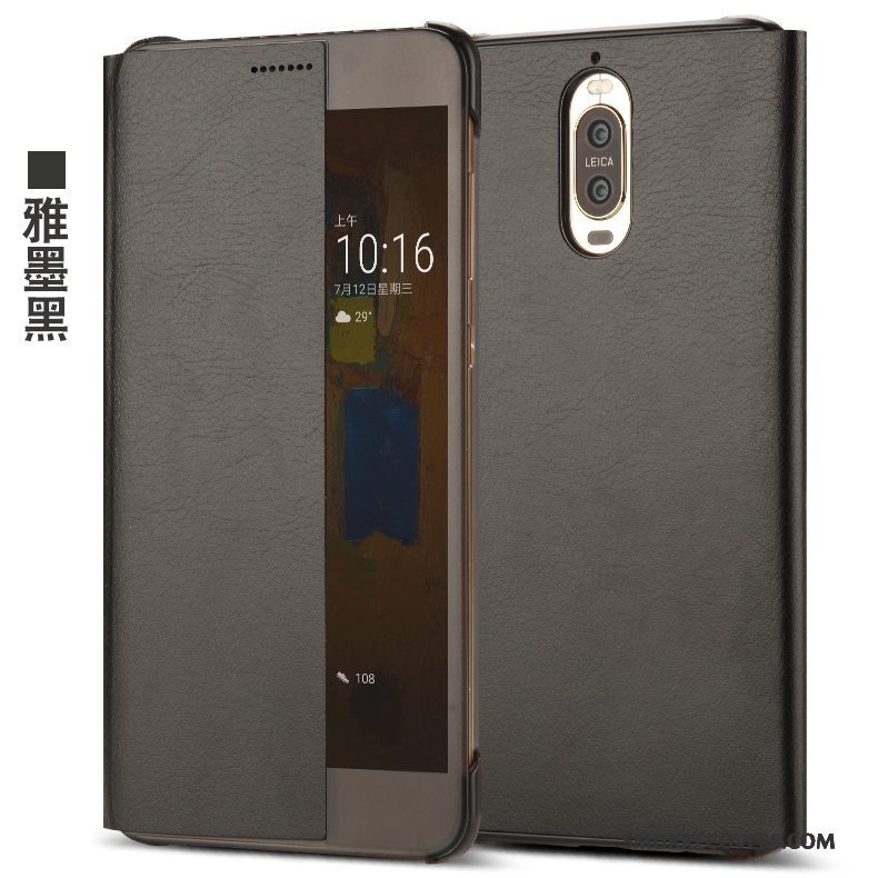 Etui Huawei Mate 9 Pro Læder Lyserød Telefon, Cover Huawei Mate 9 Pro Beskyttelse