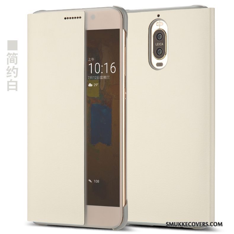 Etui Huawei Mate 9 Pro Læder Lyserød Telefon, Cover Huawei Mate 9 Pro Beskyttelse