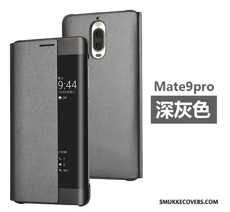 Etui Huawei Mate 9 Pro Læder Telefonguld, Cover Huawei Mate 9 Pro Folio