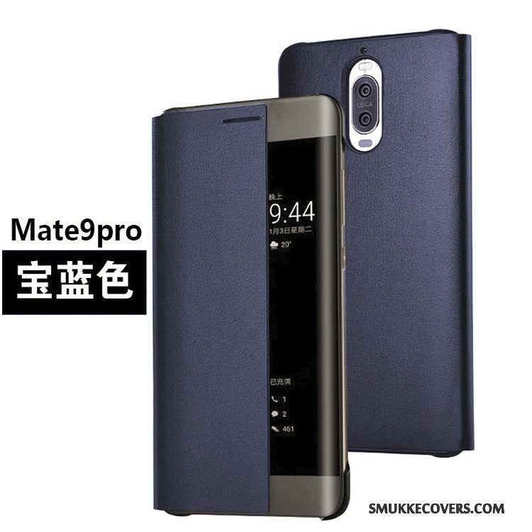 Etui Huawei Mate 9 Pro Læder Telefonguld, Cover Huawei Mate 9 Pro Folio