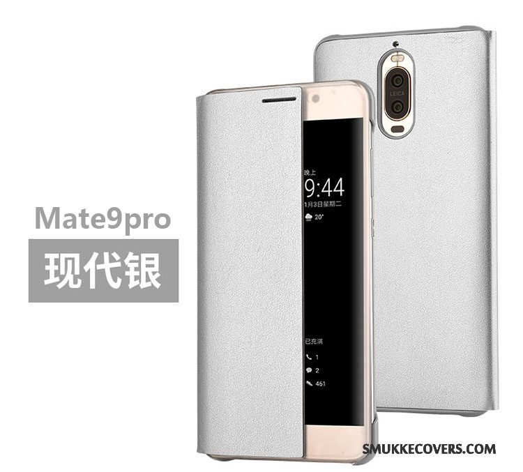 Etui Huawei Mate 9 Pro Læder Telefonguld, Cover Huawei Mate 9 Pro Folio