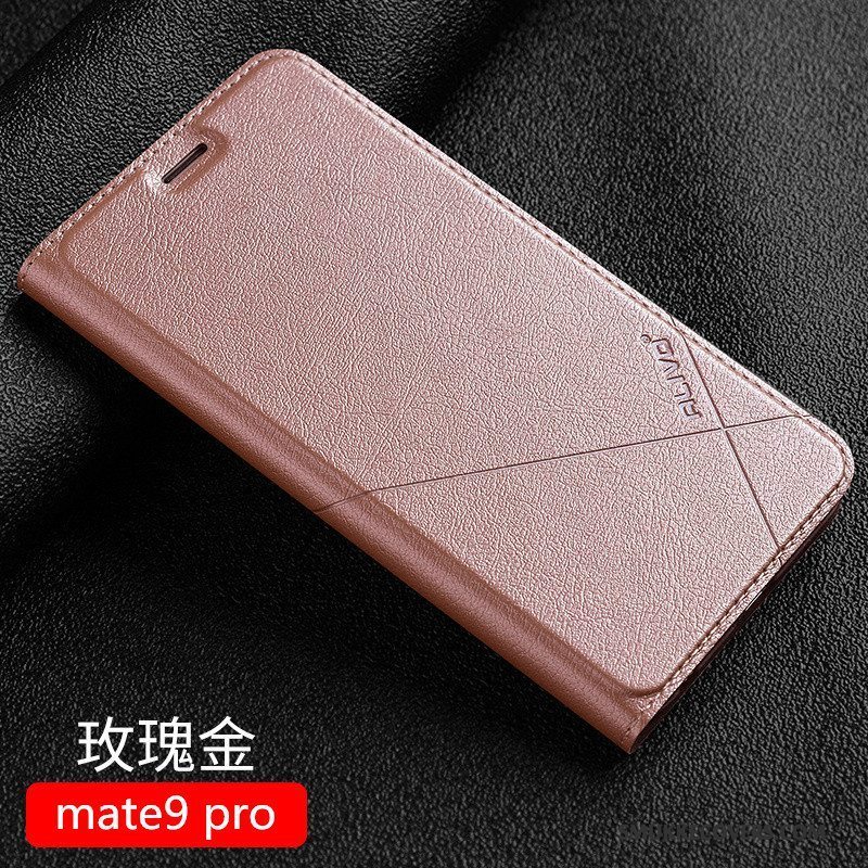 Etui Huawei Mate 9 Pro Læder Telefonsort, Cover Huawei Mate 9 Pro Folio Anti-fald