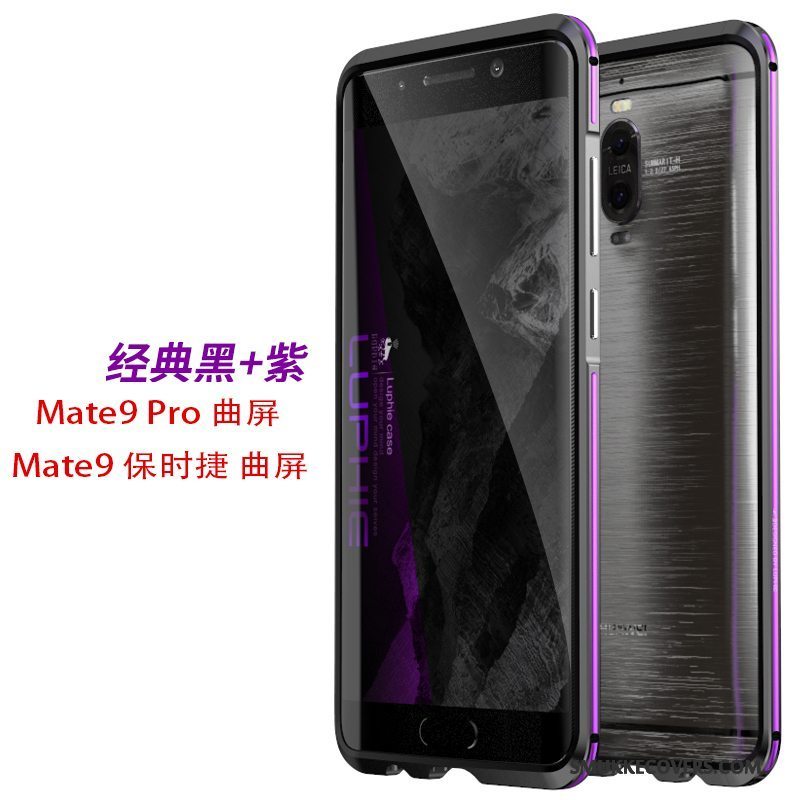 Etui Huawei Mate 9 Pro Metal Telefonramme, Cover Huawei Mate 9 Pro Beskyttelse Guld