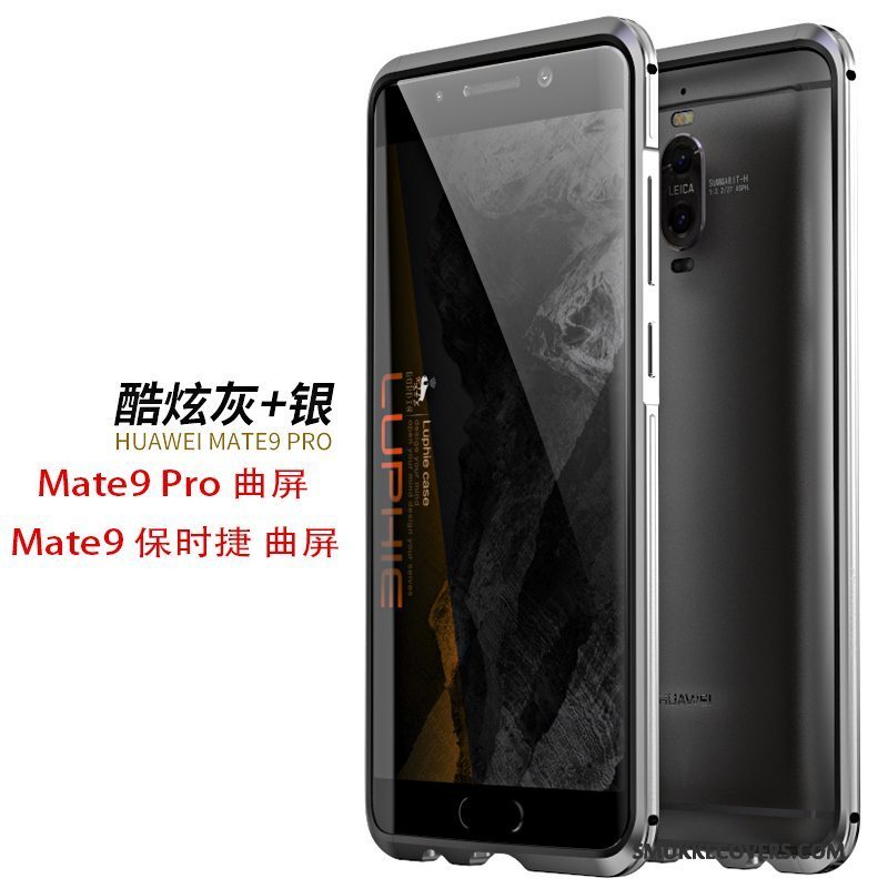 Etui Huawei Mate 9 Pro Metal Telefonramme, Cover Huawei Mate 9 Pro Beskyttelse Guld