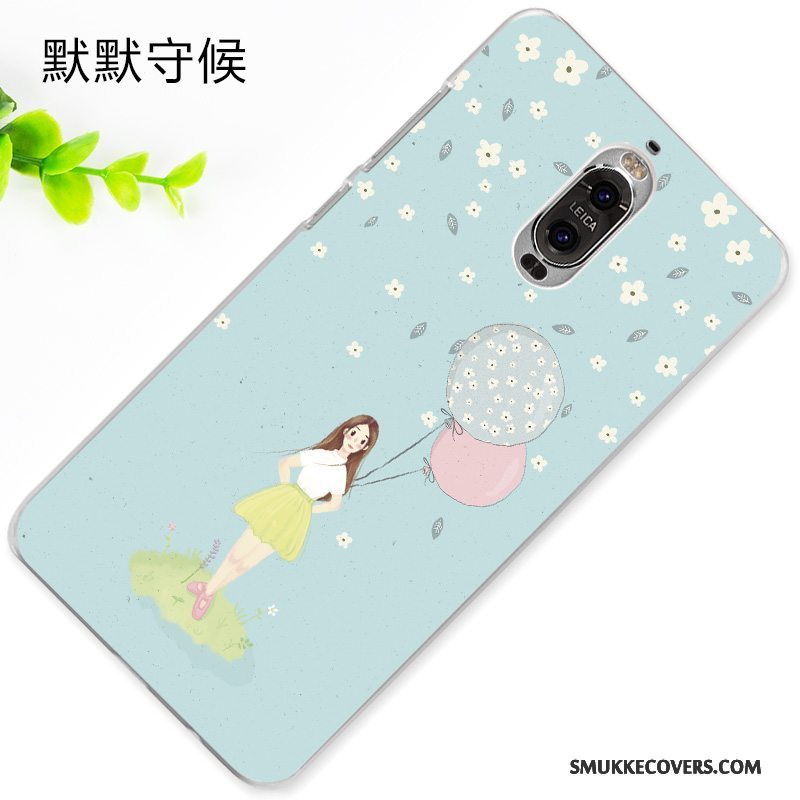 Etui Huawei Mate 9 Pro Relief Nubuck Af Personlighed, Cover Huawei Mate 9 Pro Kreativ Hvid Telefon