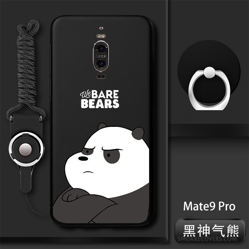 Etui Huawei Mate 9 Pro Silikone Anti-fald Sort, Cover Huawei Mate 9 Pro Tasker Trend Telefon