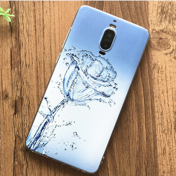 Etui Huawei Mate 9 Pro Silikone Hængende Ornamenter Telefon, Cover Huawei Mate 9 Pro Blød Anti-fald Blå