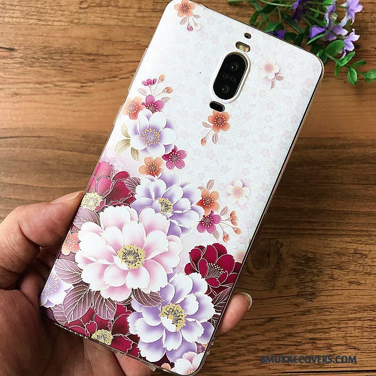 Etui Huawei Mate 9 Pro Silikone Hængende Ornamenter Telefon, Cover Huawei Mate 9 Pro Blød Anti-fald Blå