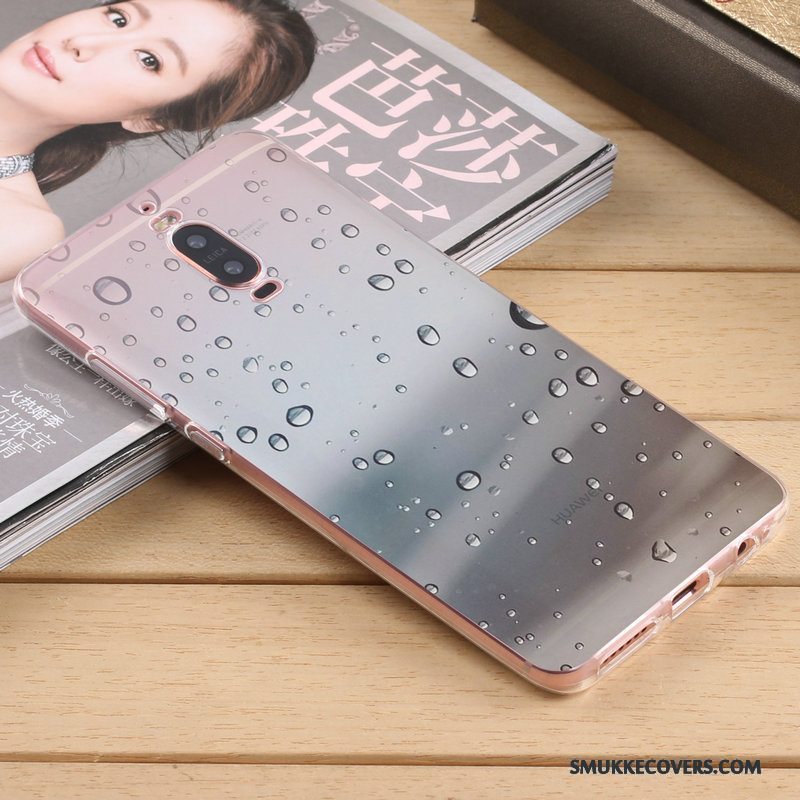 Etui Huawei Mate 9 Pro Silikone Lyse Anti-fald, Cover Huawei Mate 9 Pro Kreativ Gul Telefon