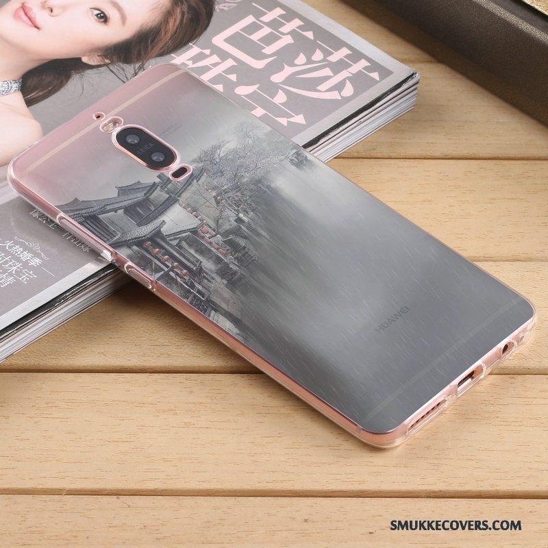 Etui Huawei Mate 9 Pro Silikone Lyse Anti-fald, Cover Huawei Mate 9 Pro Kreativ Gul Telefon