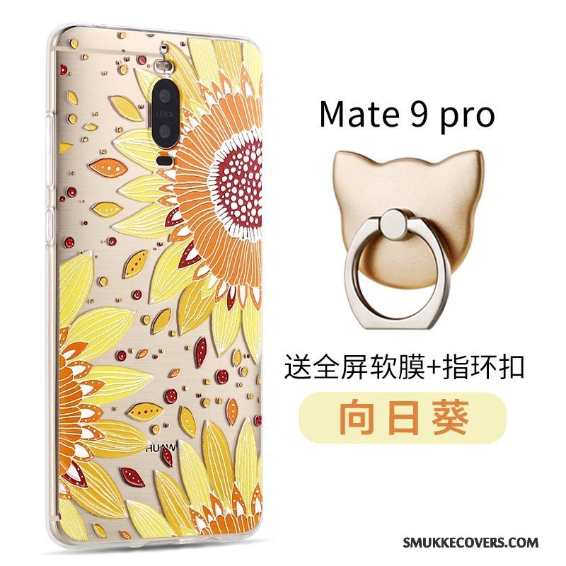 Etui Huawei Mate 9 Pro Silikone Telefonblå, Cover Huawei Mate 9 Pro Cartoon Nubuck Trend