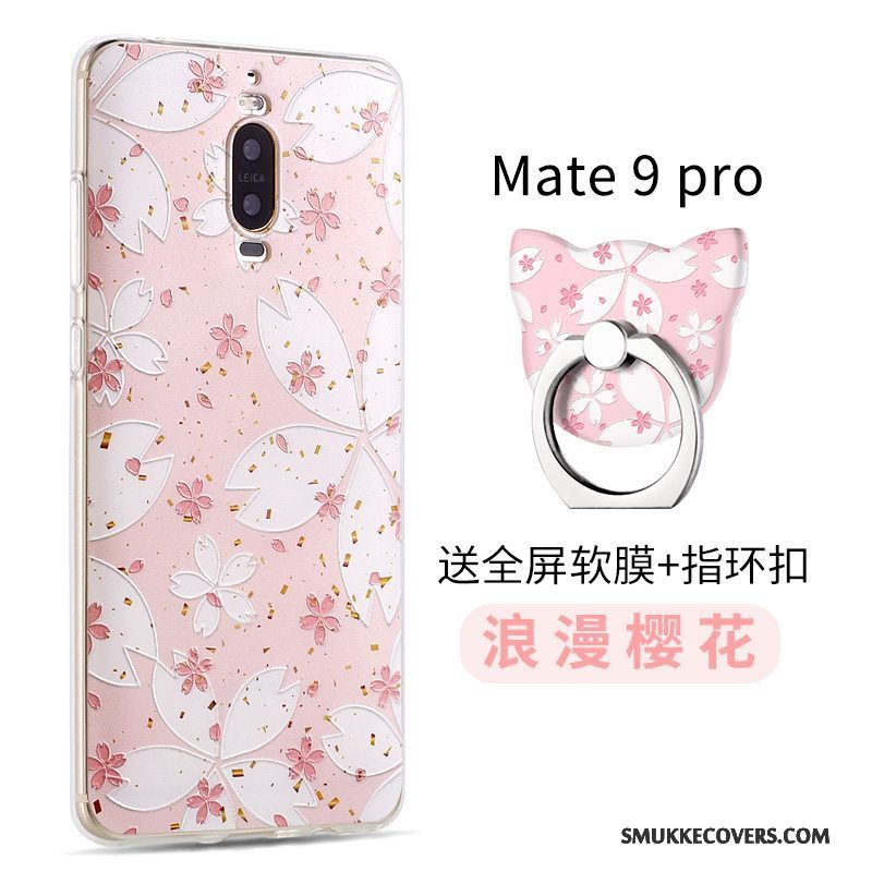 Etui Huawei Mate 9 Pro Silikone Telefonblå, Cover Huawei Mate 9 Pro Cartoon Nubuck Trend