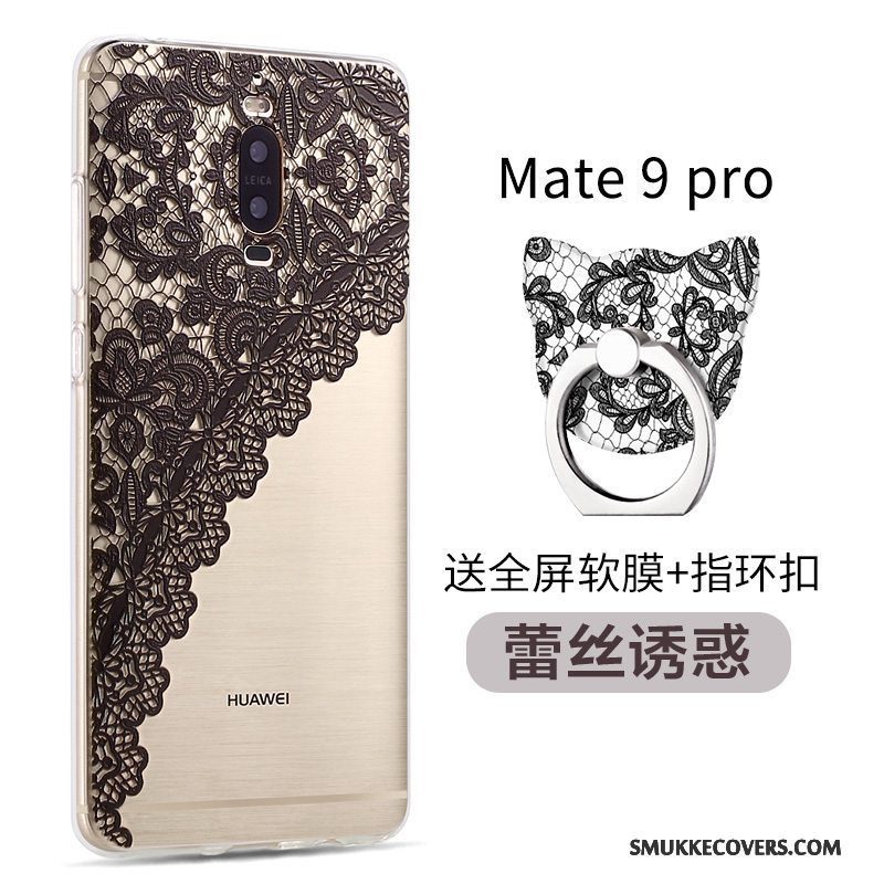 Etui Huawei Mate 9 Pro Silikone Telefonblå, Cover Huawei Mate 9 Pro Cartoon Nubuck Trend