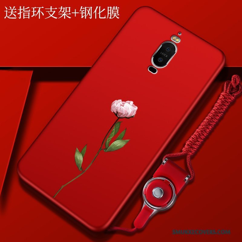 Etui Huawei Mate 9 Pro Tasker Telefonanti-fald, Cover Huawei Mate 9 Pro Kreativ Rød