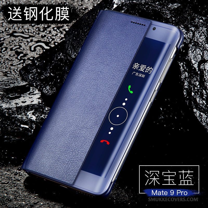 Etui Huawei Mate 9 Pro Tasker Telefonblå, Cover Huawei Mate 9 Pro Folio