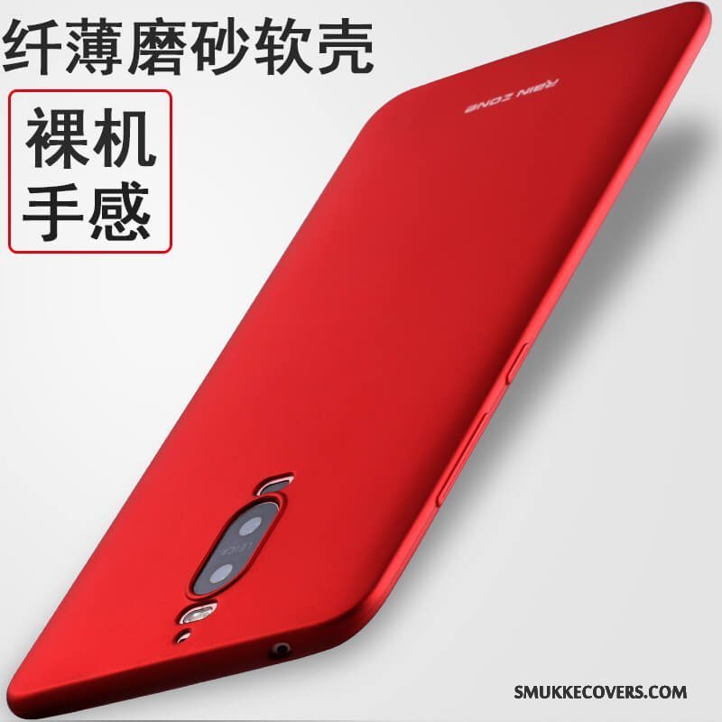 Etui Huawei Mate 9 Pro Tasker Tynd Rød, Cover Huawei Mate 9 Pro Beskyttelse Telefonnubuck