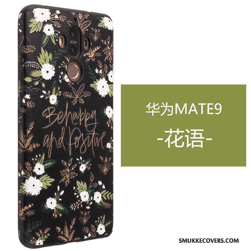 Etui Huawei Mate 9 Relief Anti-fald Telefon, Cover Huawei Mate 9 Blød