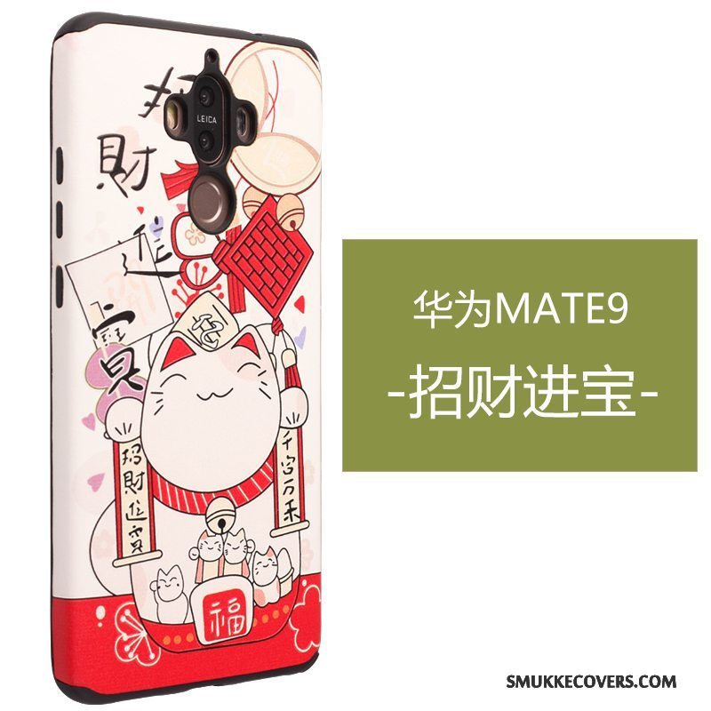 Etui Huawei Mate 9 Relief Anti-fald Telefon, Cover Huawei Mate 9 Blød