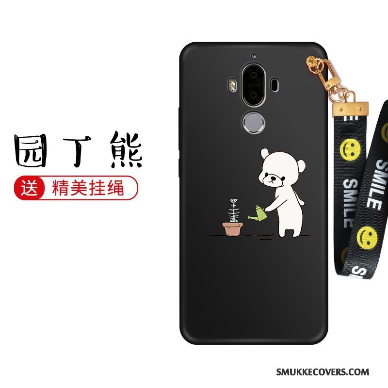 Etui Huawei Mate 9 Silikone Af Personlighed Hængende Ornamenter, Cover Huawei Mate 9 Cartoon Rød Telefon