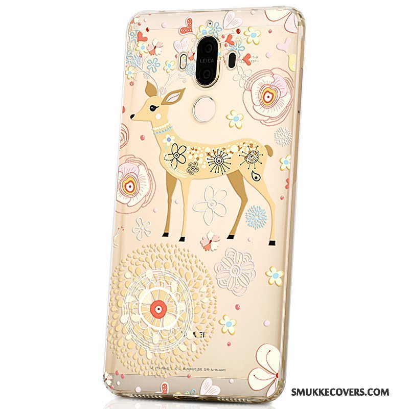 Etui Huawei Mate 9 Silikone Gul Trendy, Cover Huawei Mate 9 Blød Telefonaf Personlighed