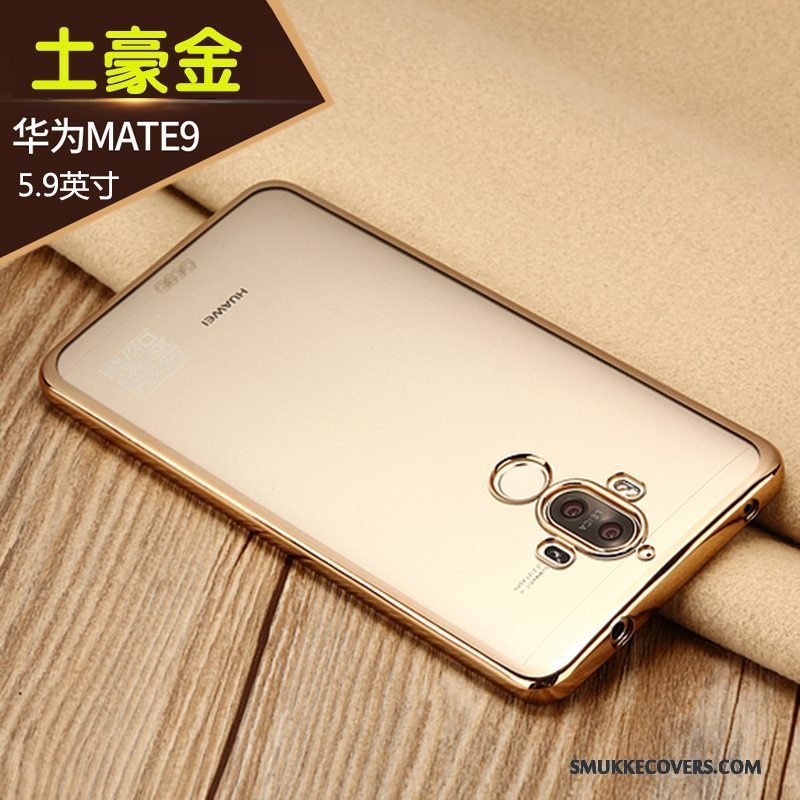 Etui Huawei Mate 9 Silikone Telefonanti-fald, Cover Huawei Mate 9 Beskyttelse Tynd Guld