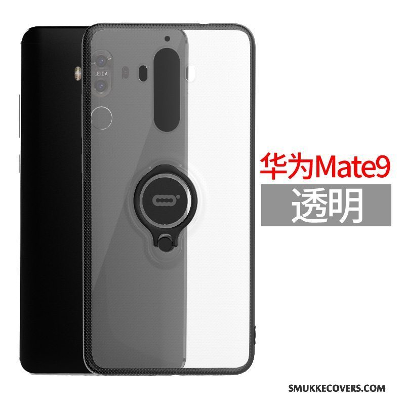 Etui Huawei Mate 9 Support Anti-fald Knapper, Cover Huawei Mate 9 Silikone Ring Grøn
