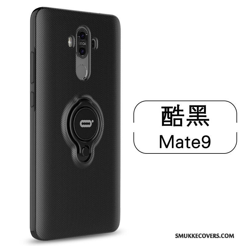 Etui Huawei Mate 9 Support Anti-fald Knapper, Cover Huawei Mate 9 Silikone Ring Grøn