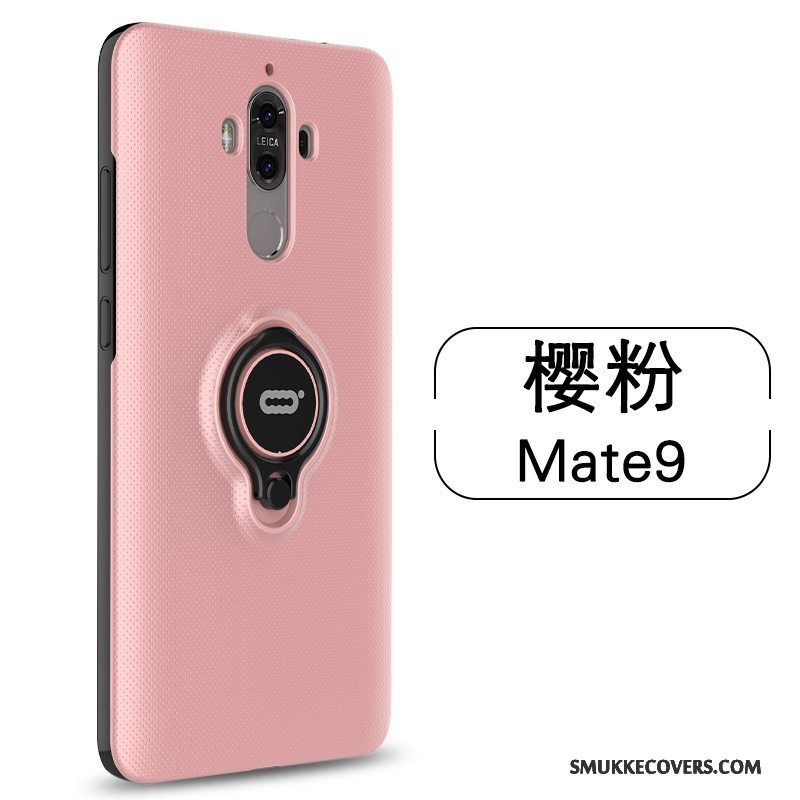 Etui Huawei Mate 9 Support Anti-fald Knapper, Cover Huawei Mate 9 Silikone Ring Grøn