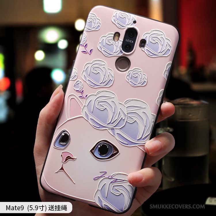 Etui Huawei Mate 9 Tasker Lyseblå Telefon, Cover Huawei Mate 9 Beskyttelse Af Personlighed Smuk