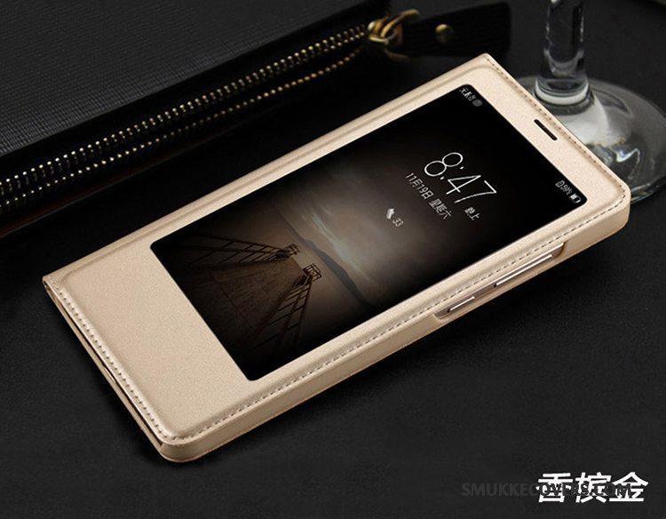 Etui Huawei Mate 9 Tasker Rosa Guld Anti-fald, Cover Huawei Mate 9 Læder Telefon