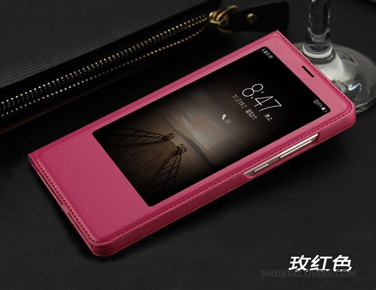 Etui Huawei Mate 9 Tasker Rosa Guld Anti-fald, Cover Huawei Mate 9 Læder Telefon