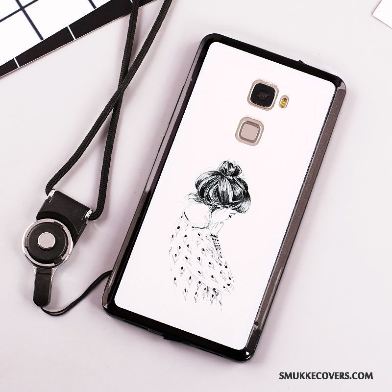Etui Huawei Mate S Beskyttelse Ny Hængende Ornamenter, Cover Huawei Mate S Blød Hvid Telefon