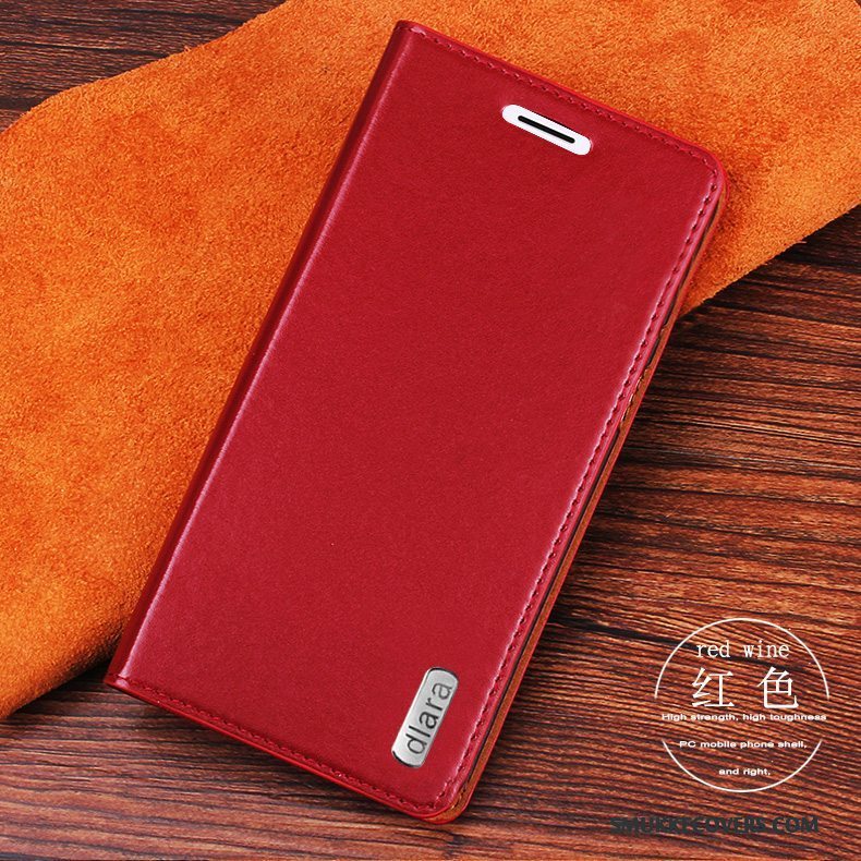 Etui Huawei Mate S Læder Trend Telefon, Cover Huawei Mate S Folio Orange Anti-fald