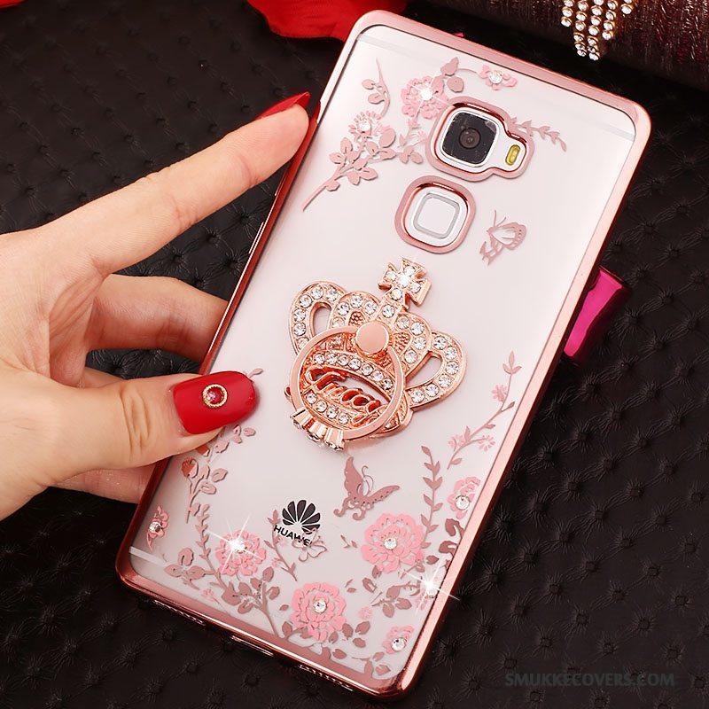 Etui Huawei Mate S Silikone Guld Telefon, Cover Huawei Mate S Strass