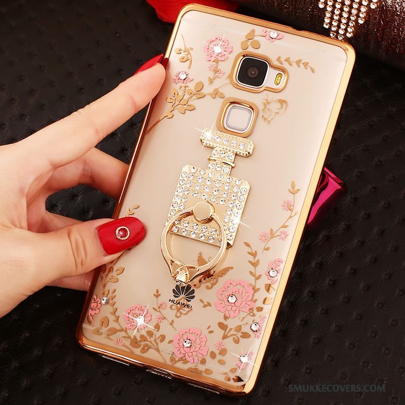 Etui Huawei Mate S Silikone Guld Telefon, Cover Huawei Mate S Strass