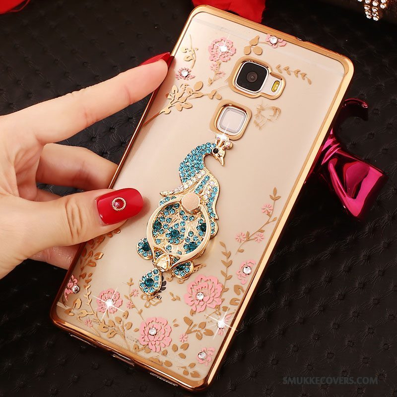 Etui Huawei Mate S Silikone Guld Telefon, Cover Huawei Mate S Strass