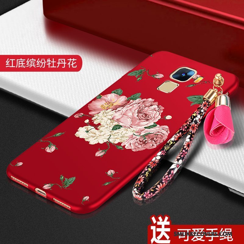 Etui Huawei Mate S Silikone Rød Anti-fald, Cover Huawei Mate S Tasker Telefontrend
