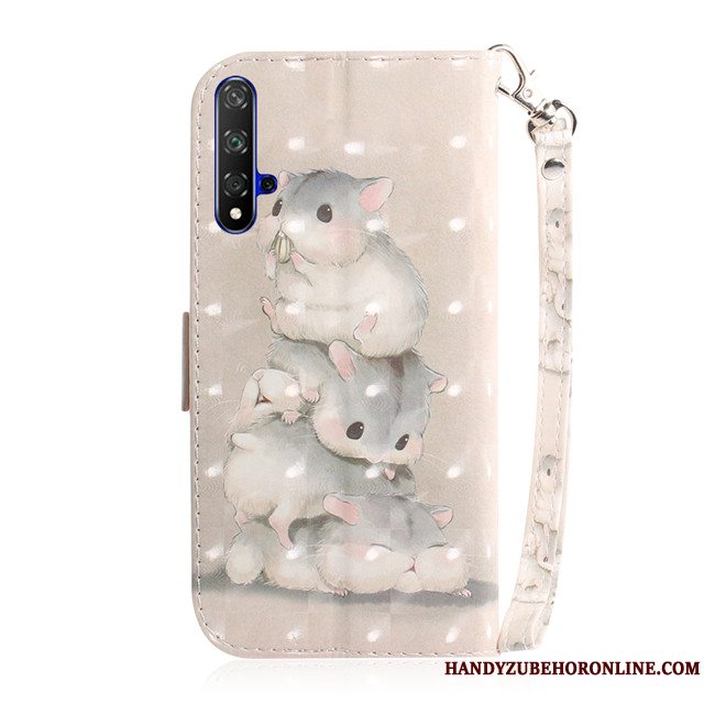 Etui Huawei Nova 5t Beskyttelse Telefonanti-fald, Cover Huawei Nova 5t Cartoon Grøn Smuk