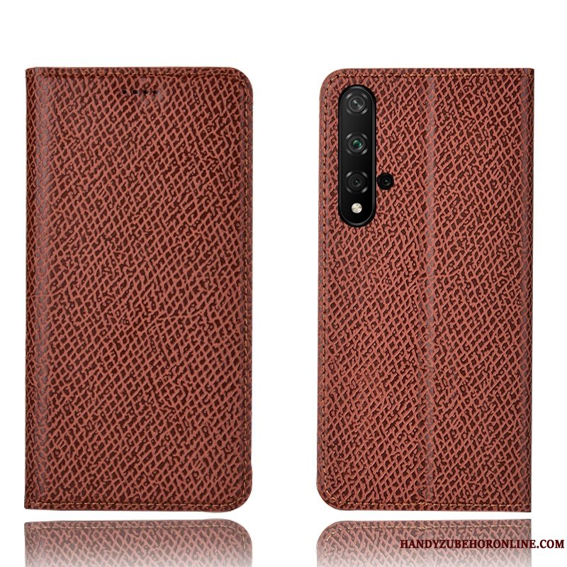 Etui Huawei Nova 5t Beskyttelse Telefonmønster, Cover Huawei Nova 5t Tasker Rød Mesh