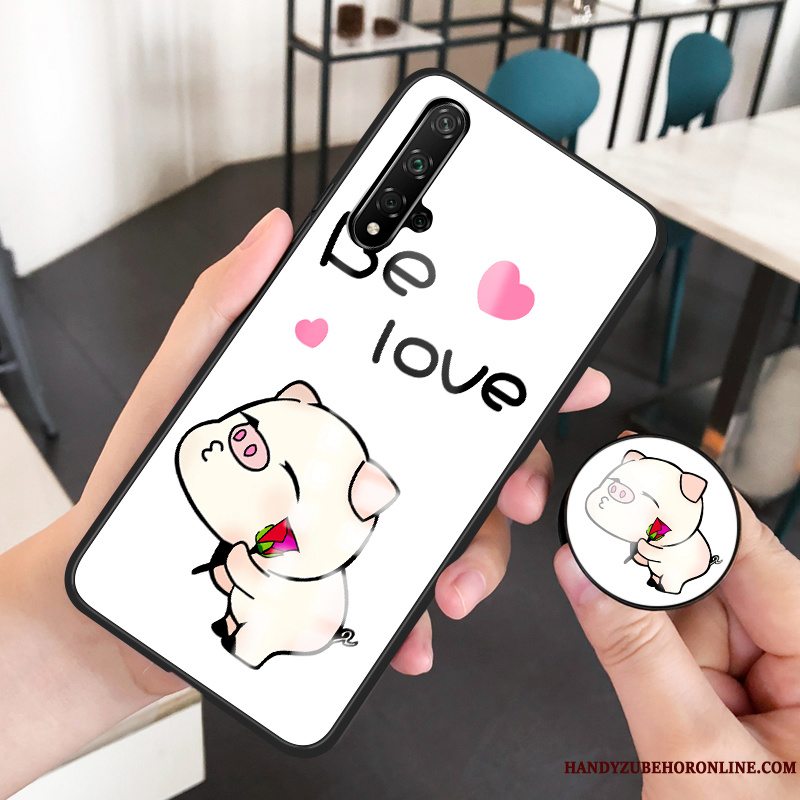 Etui Huawei Nova 5t Cartoon Spejl Glas, Cover Huawei Nova 5t Kreativ Net Red Lille Sektion