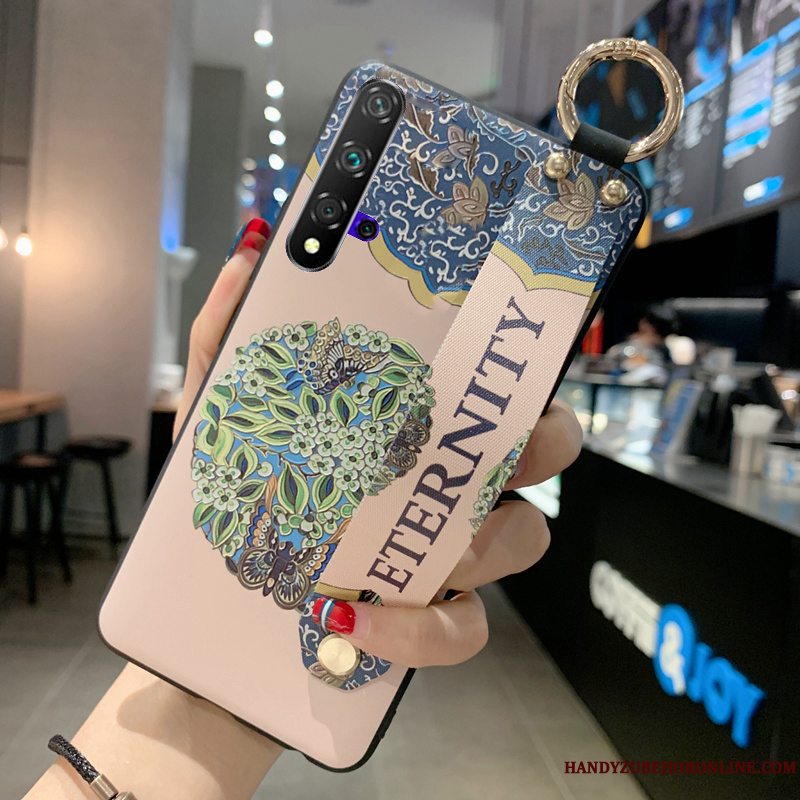 Etui Huawei Nova 5t Cartoon Vind Etnisk, Cover Huawei Nova 5t Beskyttelse Telefonrød