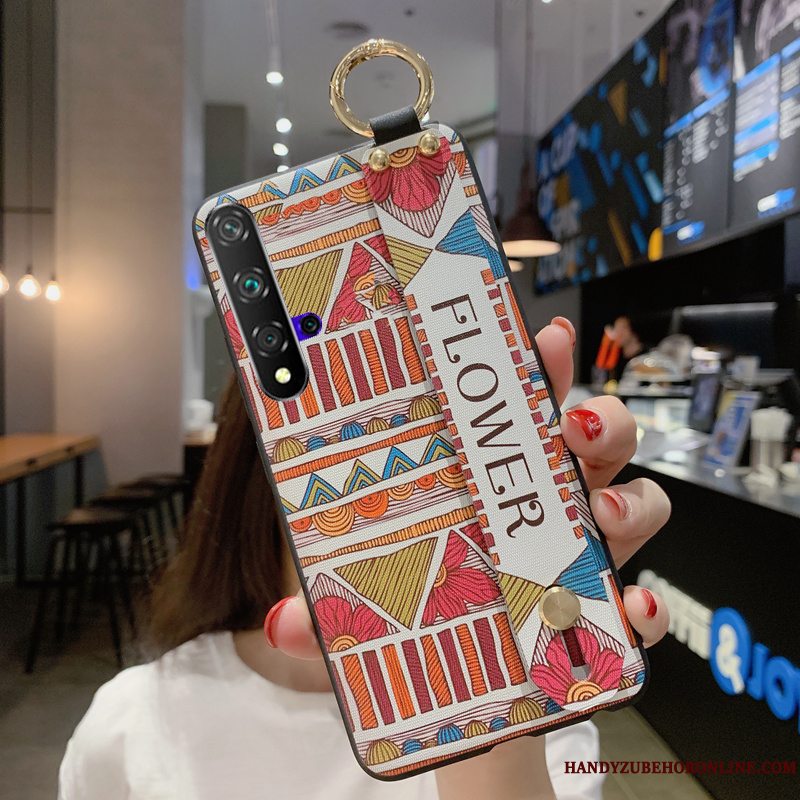 Etui Huawei Nova 5t Cartoon Vind Etnisk, Cover Huawei Nova 5t Beskyttelse Telefonrød