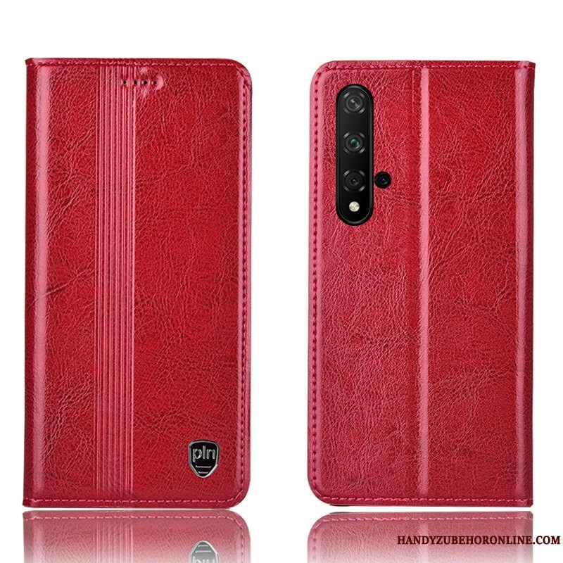 Etui Huawei Nova 5t Folio Anti-fald Telefon, Cover Huawei Nova 5t Læder Sort