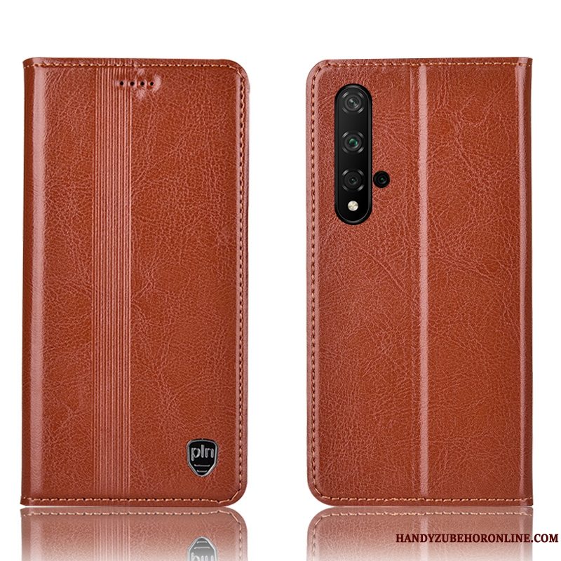 Etui Huawei Nova 5t Folio Anti-fald Telefon, Cover Huawei Nova 5t Læder Sort